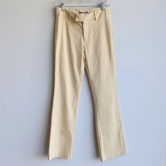 NWT Urban Outfitters pale yellow bootcut dress pants - Picture 1 of 6